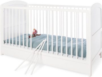 Pinolino® Babymöbel-Set Laura, breit, (Spar-Set, 2-St., Kinderbett, Wickelkommode), Made in Germany; mit Kinderbett und Wickelkommode