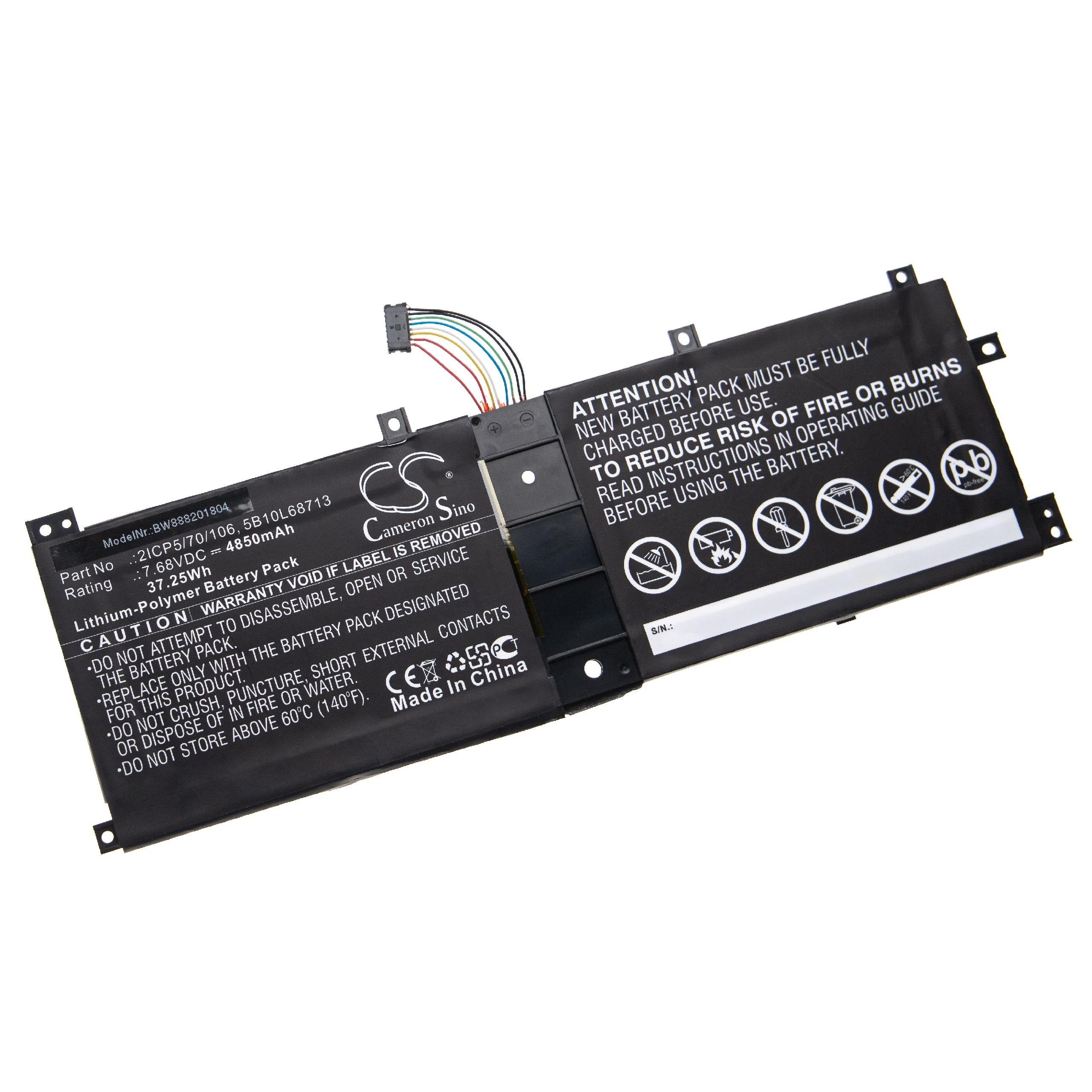 5B10L67278, Ersatz Notebook Li-Polymer) 7,68V, mAh BSN04170A5-AT, vhbw 4850 Lenovo für 2ICP5/70/106, für (4850mAh, 5B10L68713, BSNO4170A5-AT Laptop-Akku