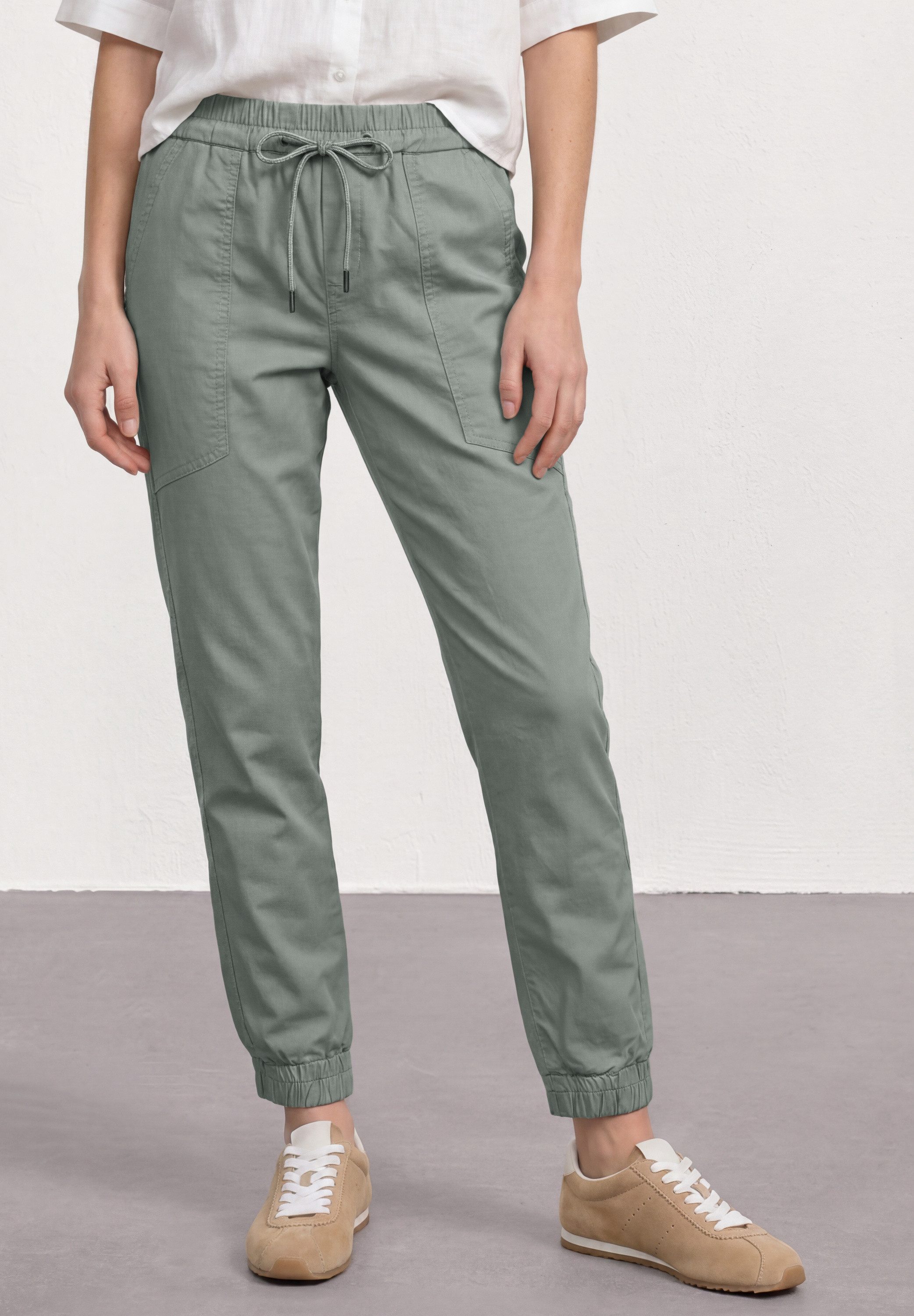 STREET ONE Jogger Pants aus Baumwolle mit Stretchanteil