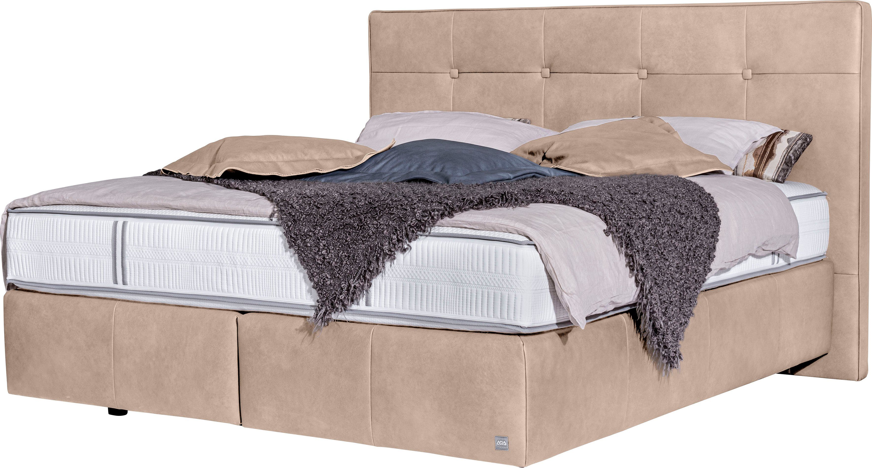 alina Boxspringbett Padma, Kopfteil mit Knöpfen, in unterschiedlichen Ausführungen erhältlich