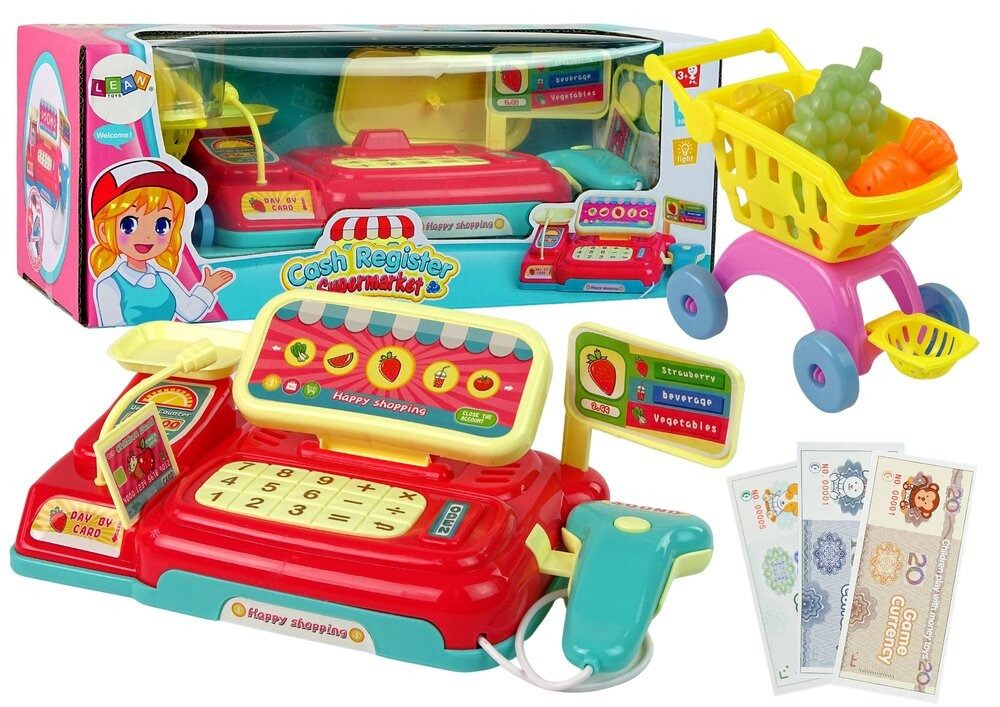 LEAN TOYS Kaufladensortiment LeanToys Batteriebetriebener Einkaufswagenscanner
