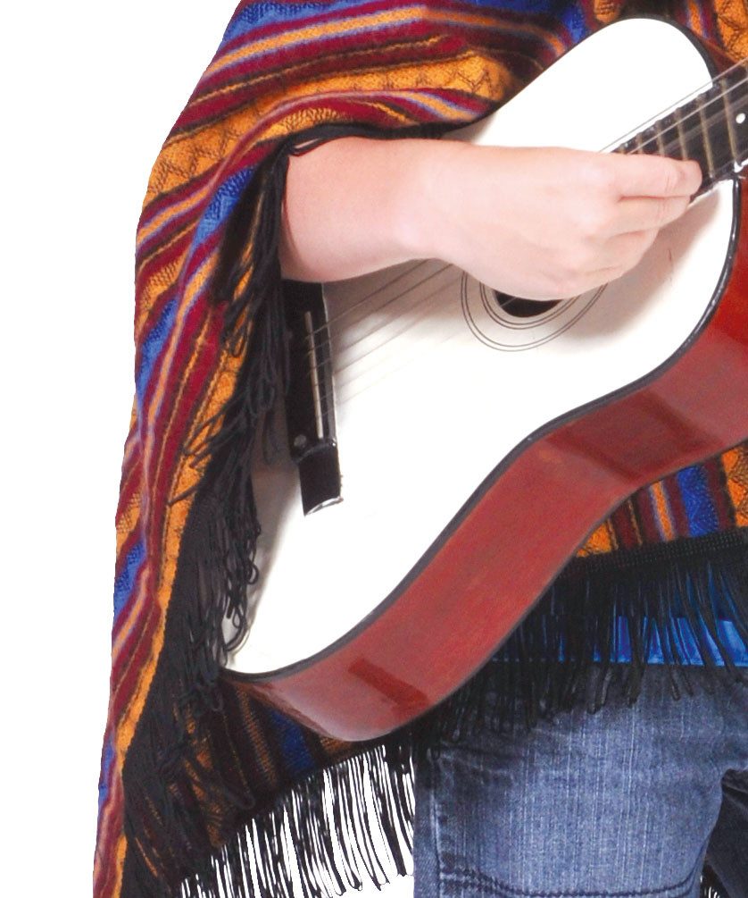 Karneval-Klamotten Kostüm Poncho Mexiko Kinder mexikanisches Kinderkostüm, Bunter Kinder Poncho Unisex Jungen Mädchen Faschingskostüm