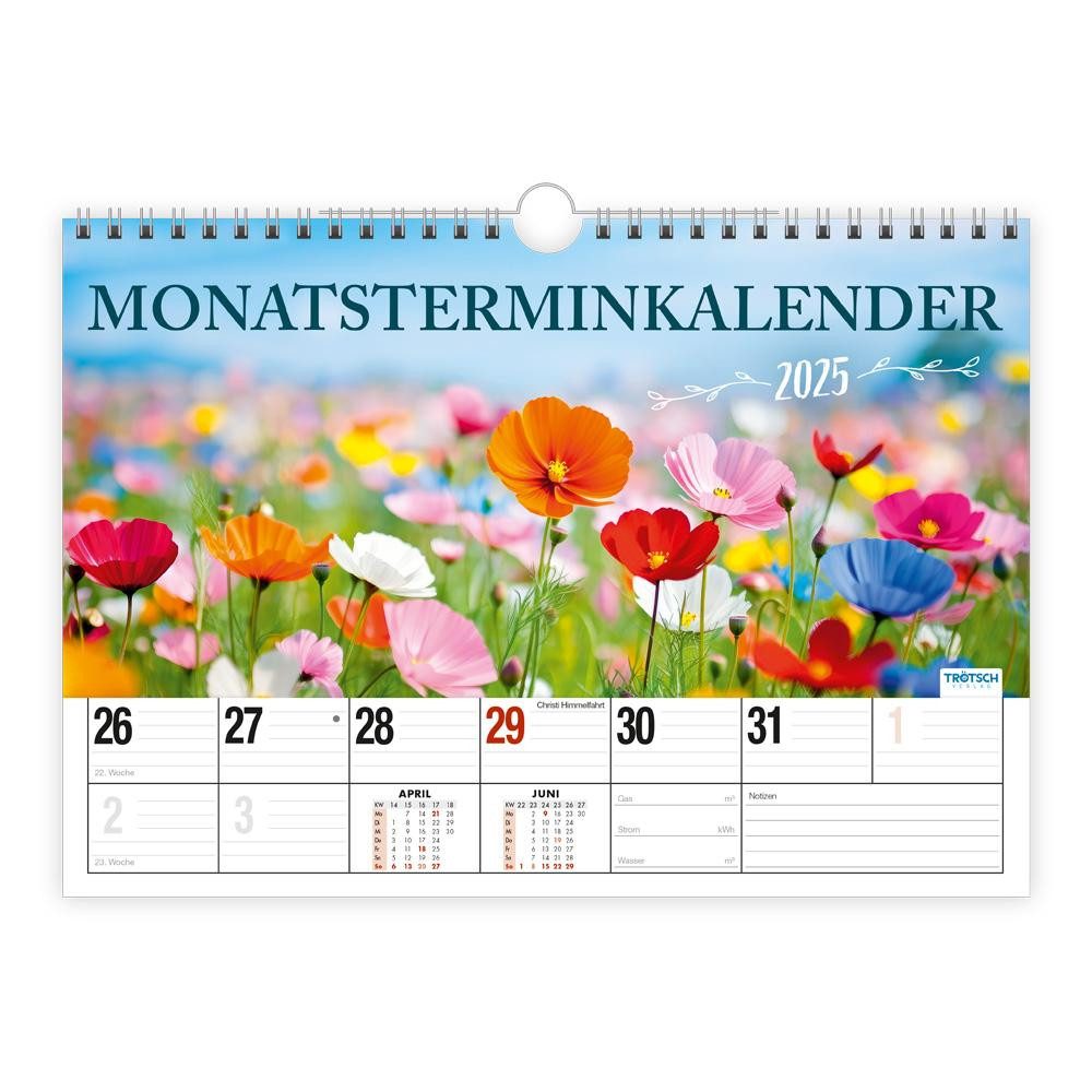 Trötsch Verlag Terminkalender Trötsch Monatsterminer Monatsterminkalender mit Fotocover 2025