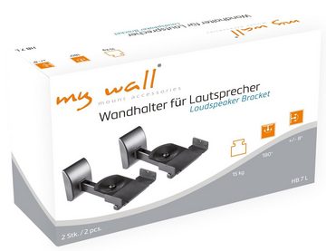 my wall HB7L Lautsprecher-Wandhalterung, (Set, 2-teilig, Wandhalter für Lautsprecher)