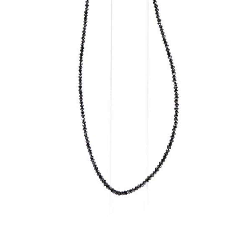 Cavill Silberkette Elegante, vergoldete Halskette mit schwarzem Diamanten (1-tlg)