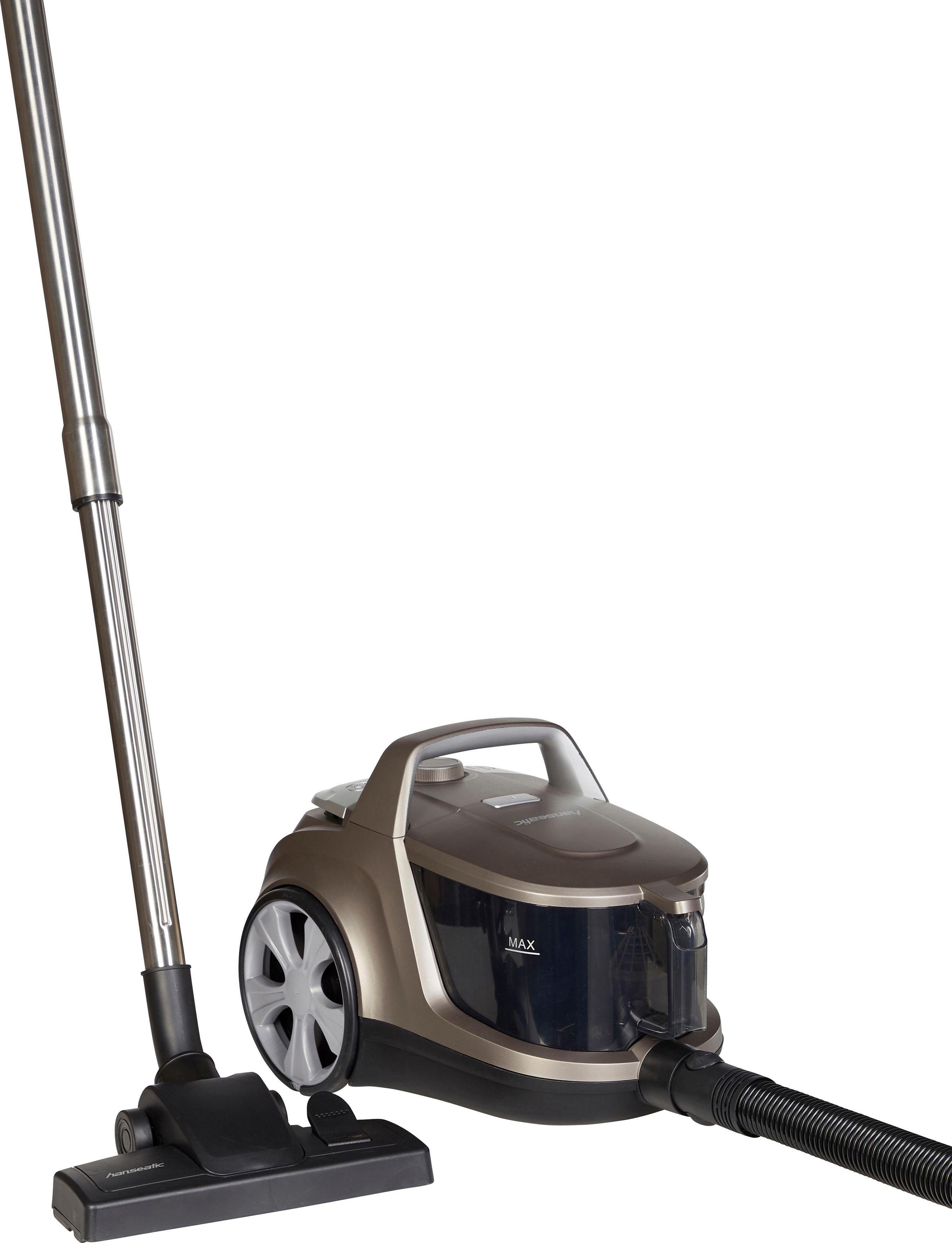 Hanseatic Bodenstaubsauger auf Knopfdruck leerbar, Trockensaugfunktion, beutellos, 700 W, beutellos, 700 W Leistung, Zyklonentechnologie, HEPA 12 Hygienefilter