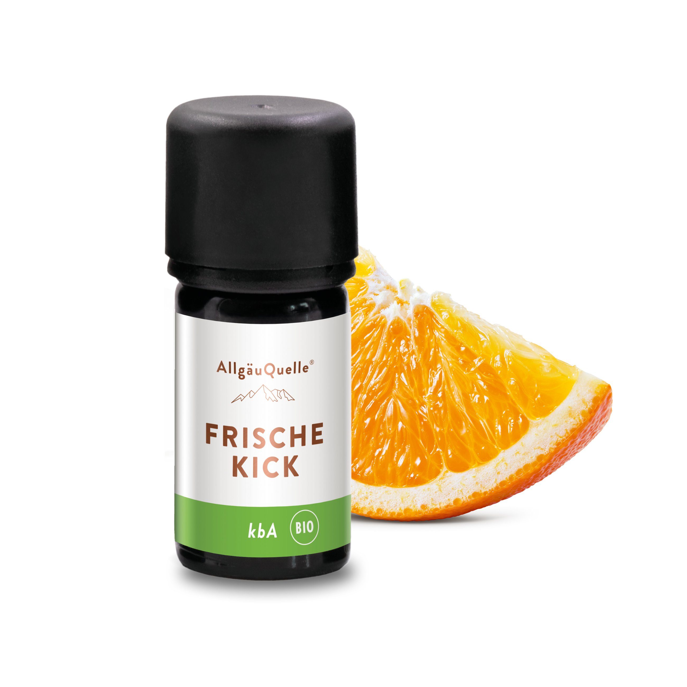 Allgäuquelle Duftöl FRISCHE KICK Duftmischung, 5ml, BIO ätherische Öle (1 x 5ml), aus Lemongrass, Orange und Bergamotte