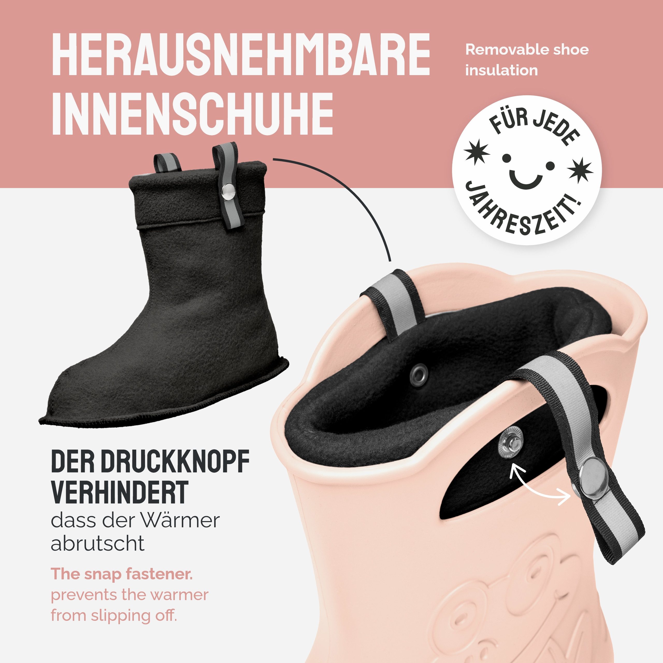 Ladeheid Damen federleichte EVA Gummistiefel Regenschuhe gefüttert LA-CA-23 Gummistiefel