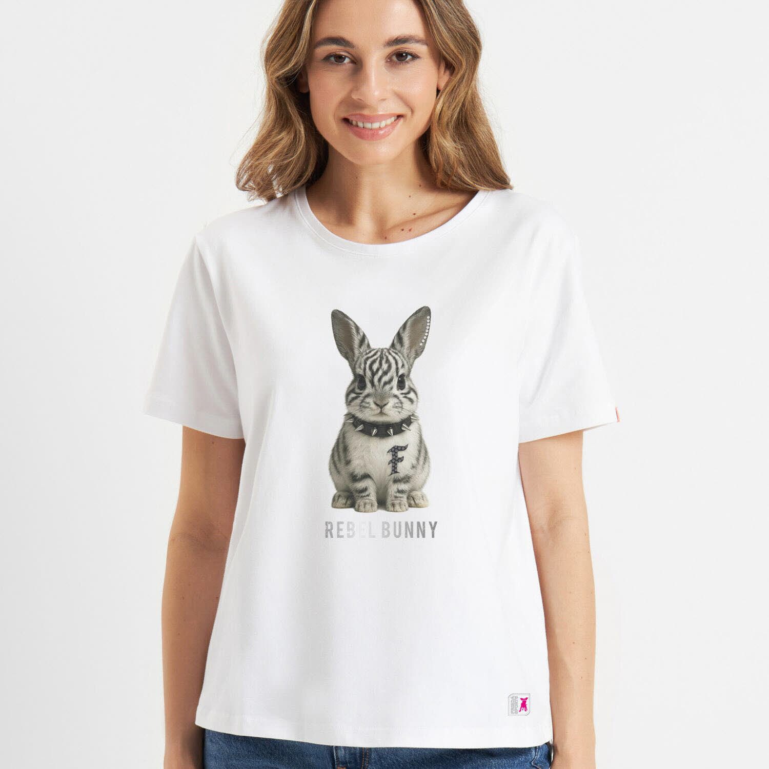 Frieda & Freddies T-Shirt Rebel Bunny günstig online kaufen