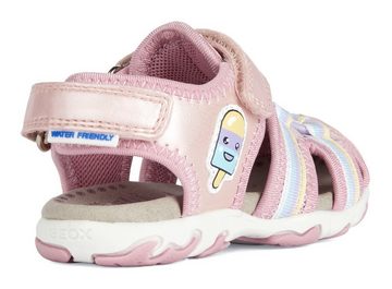 Geox B SANDAL FLAFFEE GIR Sandale, Sommerschuh, Klettschuh, Sandalette, mit Eis-Motiv an der Seite