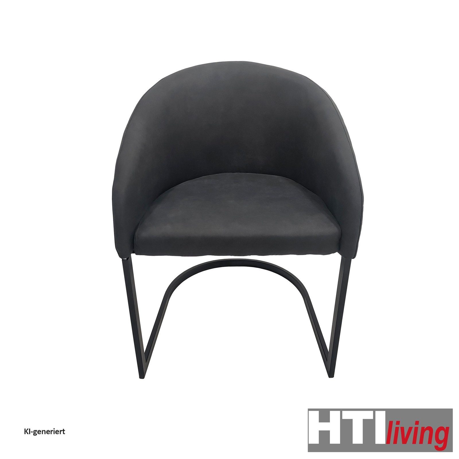 HTI-Living Esszimmerstuhl Esszimmerstuhl 2er Set Vemal Schwarz (Set, 2 St), Schwingstuhl Küchenstuhl – Bild 2 von 5