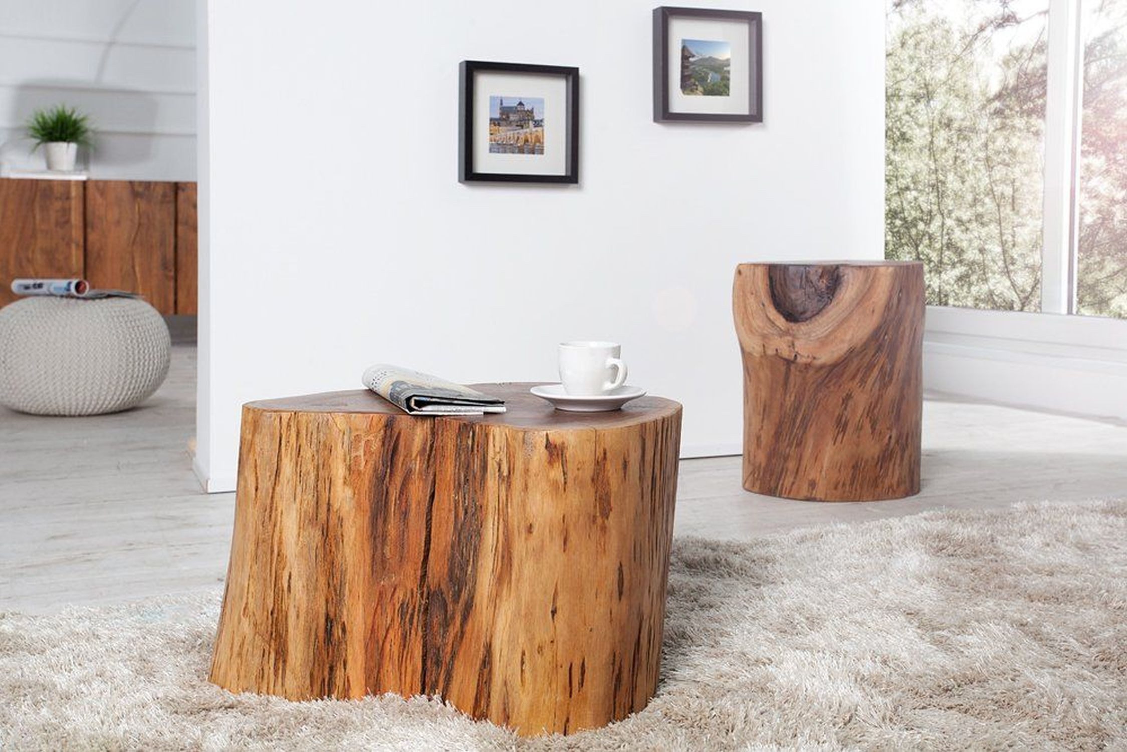 Licht-Erlebnisse Couchtisch THELA, Beistelltisch Holz massiver günstig online kaufen