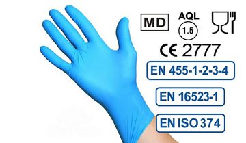 INTCO Nitril-Handschuhe Medical Einmalhandschuhe (Gummihandschuhe, 100 Stück) Größe M-XL