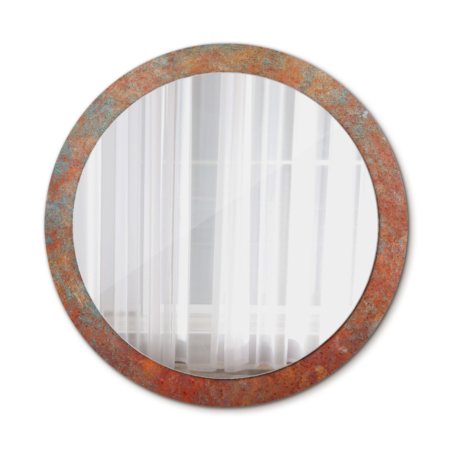 Tulup Kosmetikspiegel Dekospiegel Hängespiegel Wandspiegel Spiegel mit Aufdruck Rund: Ø90cm