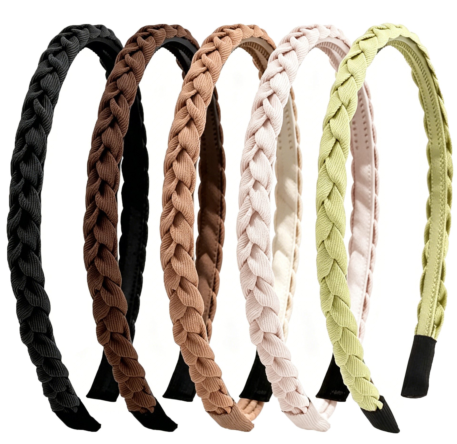 nsihing Haarreif (5er-Set) Boho-Haarreif im Boho-Stil, Stoff-Stirnband, geflochtene Haarbänder für Damen und Mädchen