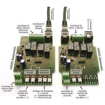 TAMS Elektronik Modelleisenbahn-Stellpult HADES Schattenbahnhofsteuerung Gleismodul, Gleismodul