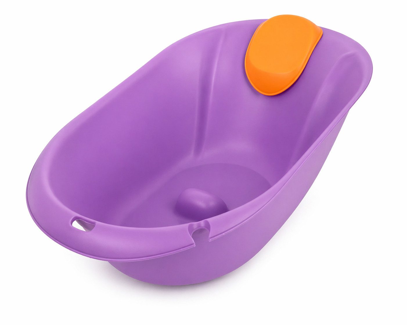 Boncuks Home Babybadewanne Baby Badewanne Set mit Zubehör 60cm-Kompakt, Lila/Orange