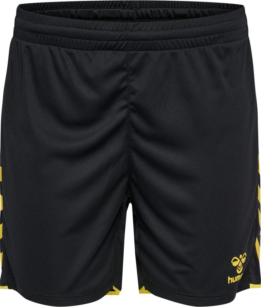 Sporthose hmlCORE 2.0 Shorts (angenehmes Tragegefühl) kurz schwarz/gelb Damen