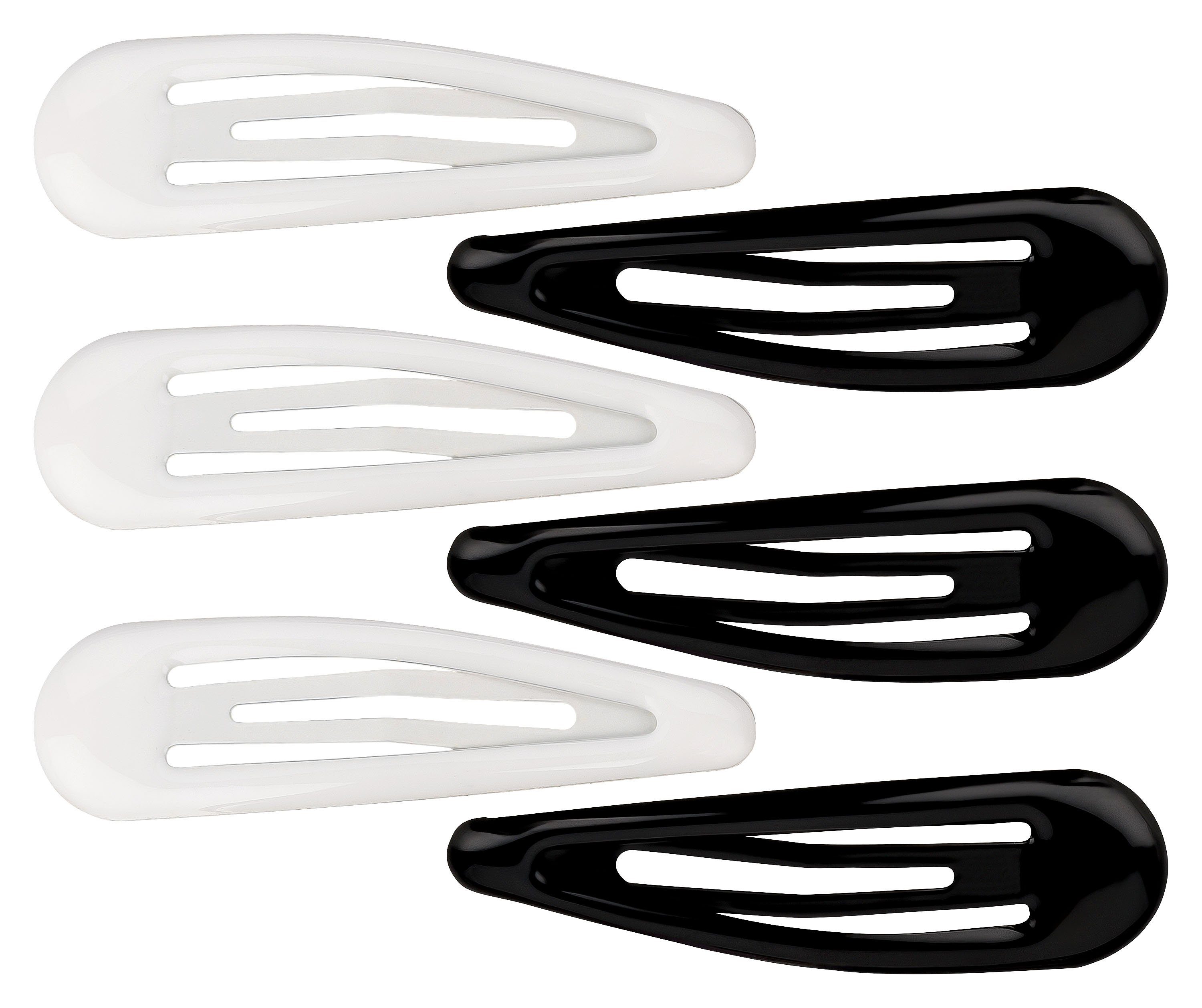 tanzmuster Haarspange Haarspangen Klick-Klack, 6er Set schwarz, weiß