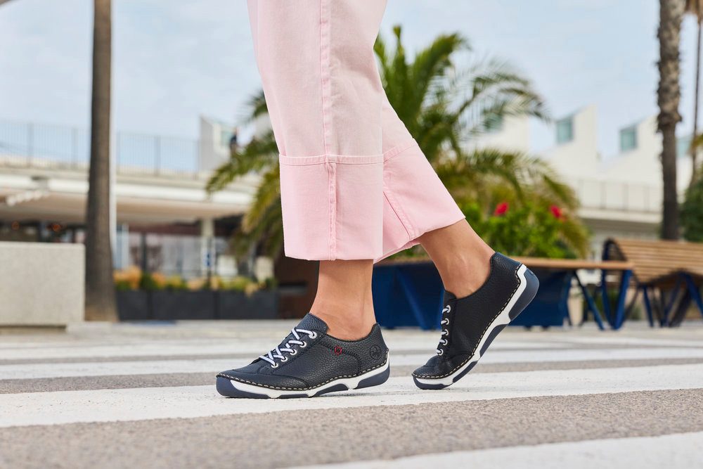 Rieker Sneaker Halbschuh, Freizeitschuh, Schnürschuh mit Rahmennaht