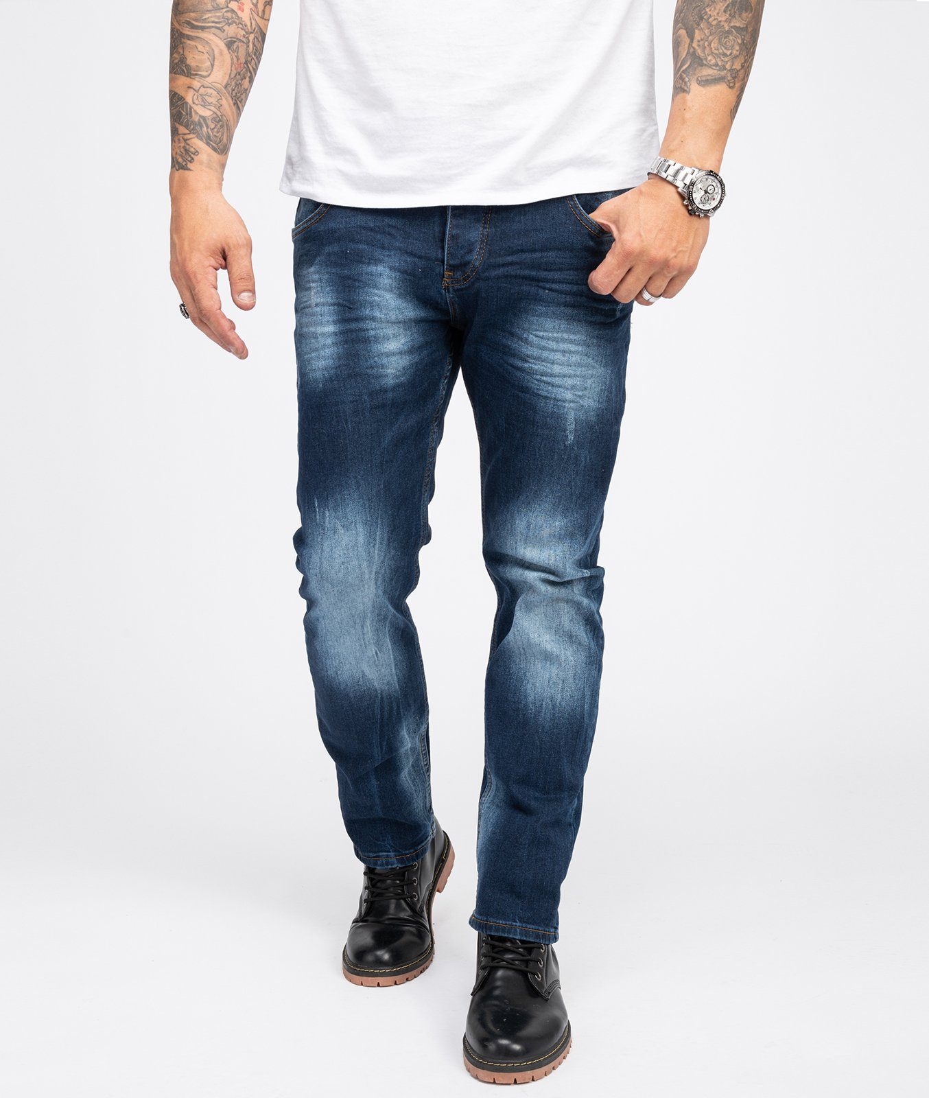 Rock Creek Regular-fit-Jeans »Herren Jeans Regular Fit Dunkelblau RC-2110«  online kaufen | OTTO