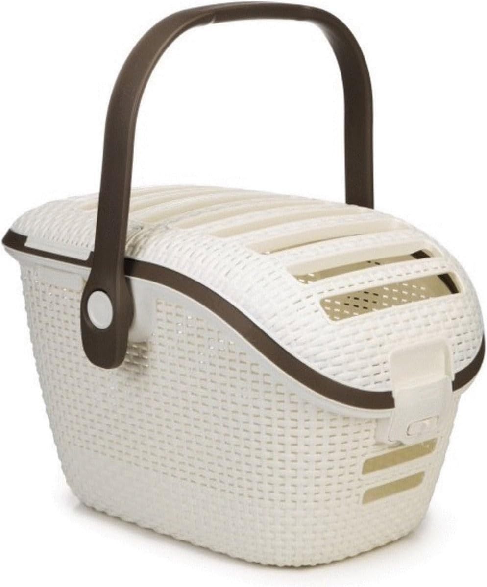 Curver Tiertransportbox Haustierbox Pet Transportbox Katzenbox Hundebox 51x38x33 cm Beige, Tiertransportbox Tiertransporttasche Hundetasche