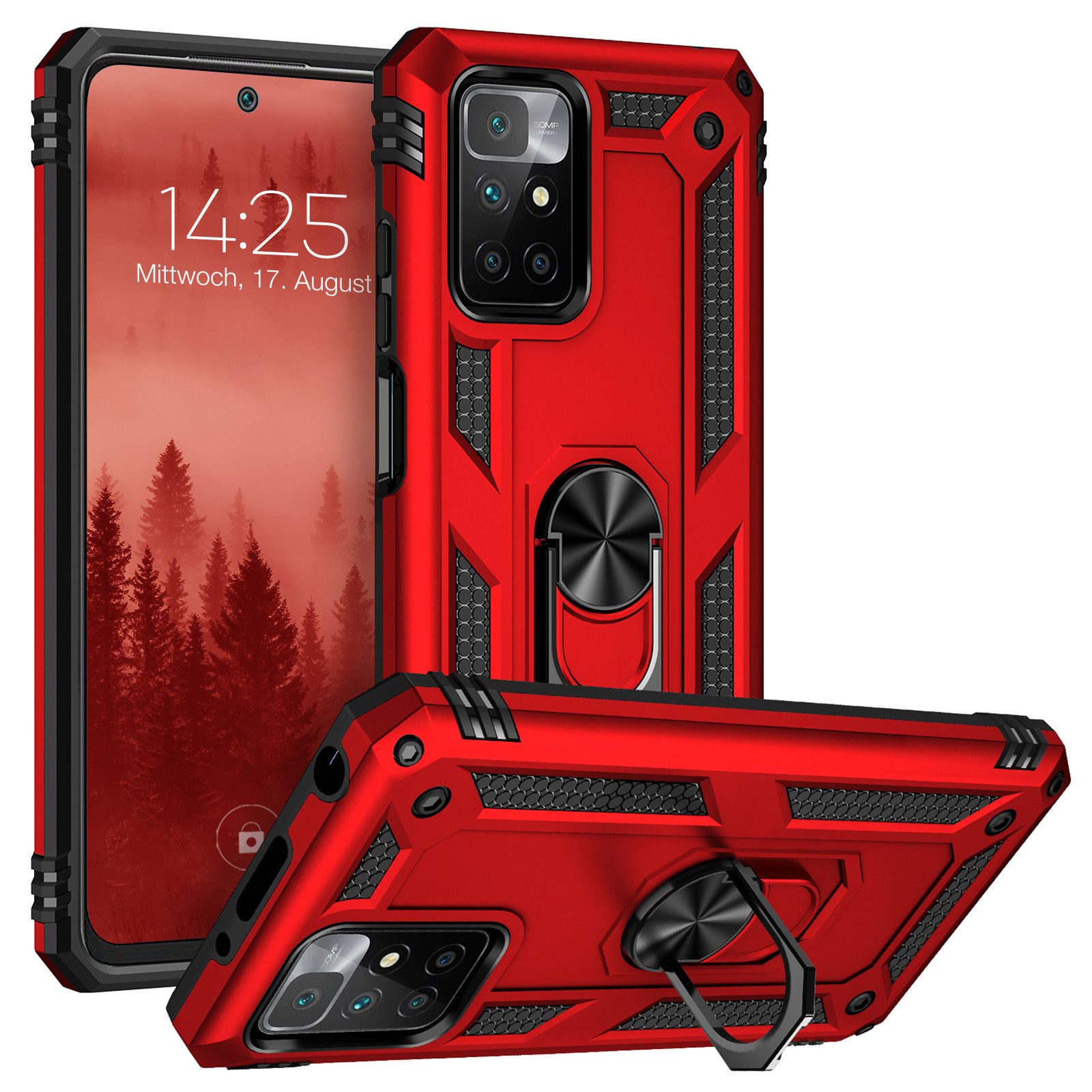 Tec-Expert Handyhülle Outdoor Cover Hülle für Xiaomi Redmi Note 10 5G 6.5 Zoll, 6.5, Premium Hülle aus verstärktem Polycarbonat