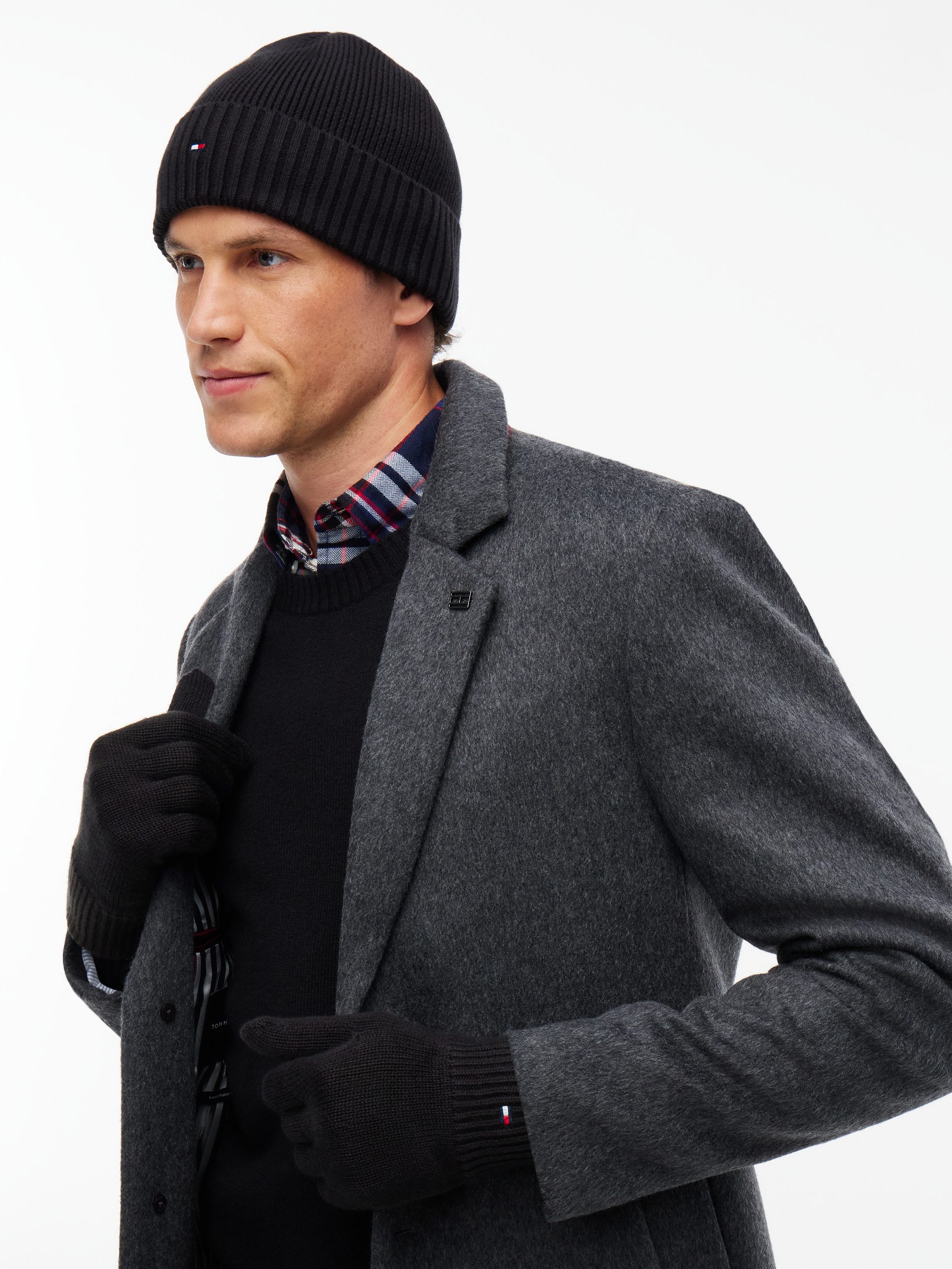 Tommy Hilfiger Beanie TH FLAG BEANIE AND GLOVES (Set, 2-St) mit Kaschmiranteil
