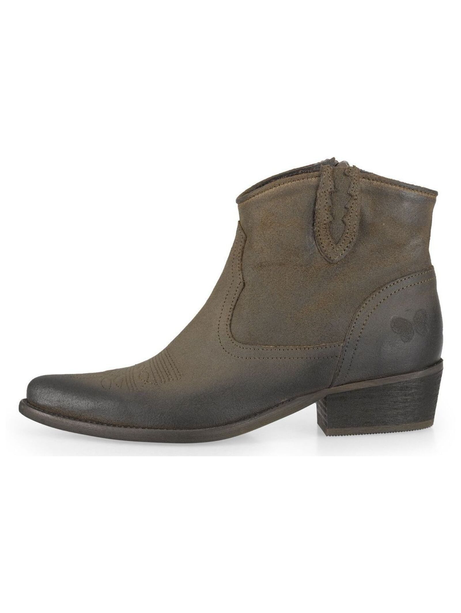 Felmini Stiefelette Veloursleder Cowboy Stiefelette günstig online kaufen