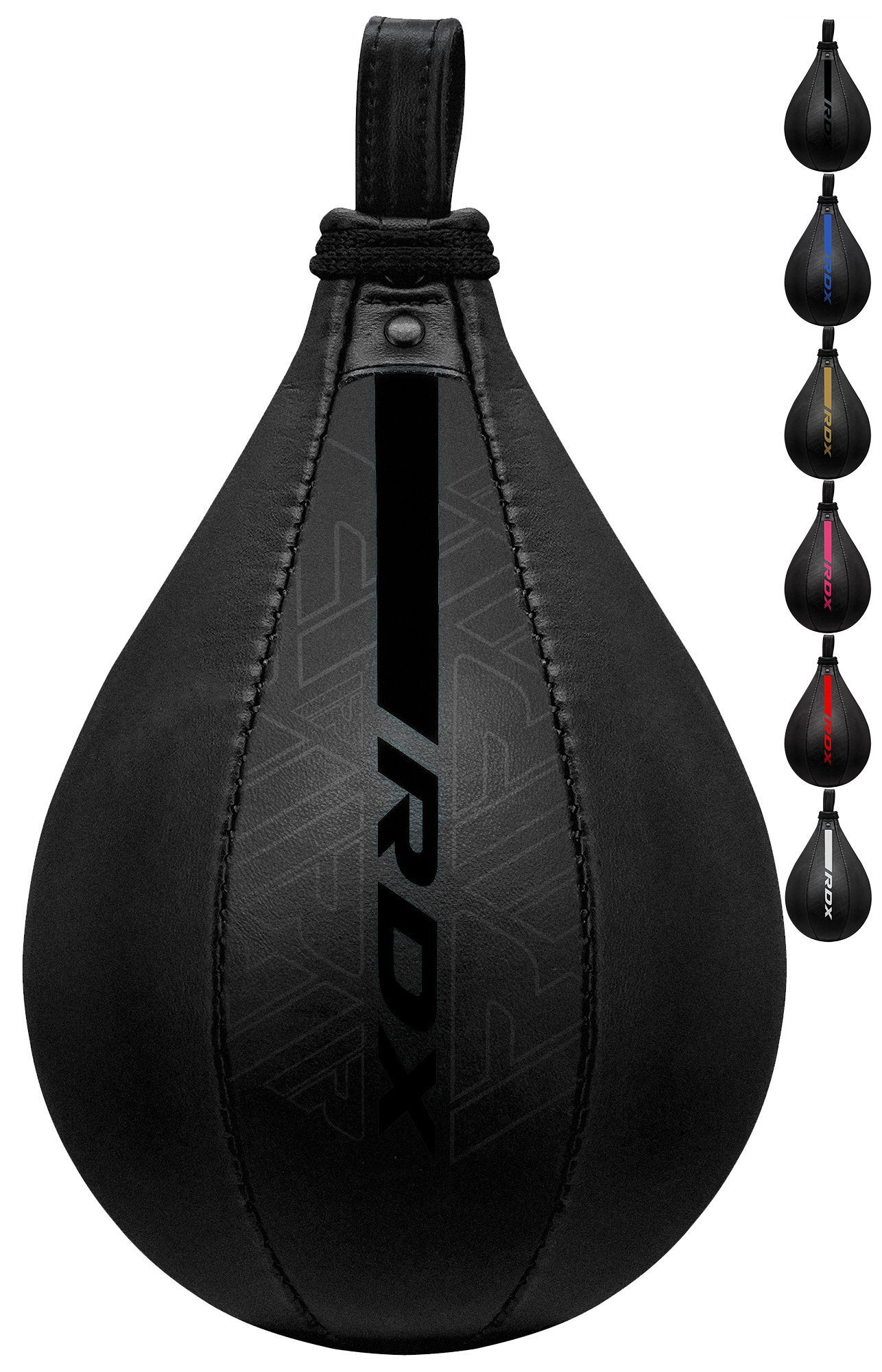 RDX Sports Doppelendball RDX MayaHide Leder Boxen SpeedBall Doppelendball PunchingBall SpeedBag Black