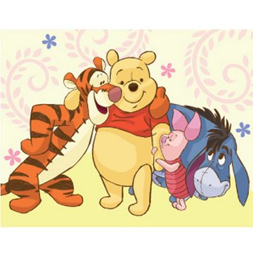 Kinderbettwäsche Winnie the Pooh Baby / Kleinkind Bettwäsche Freunde Linon / Renforcé, BERONAGE, 100% Baumwolle, 2 teilig, 135x100 + 60x40 cm