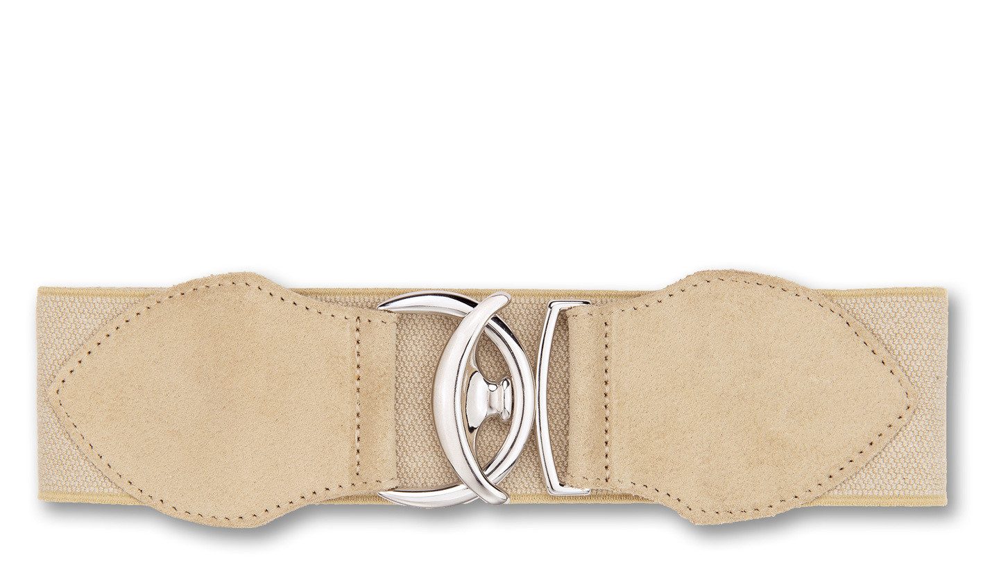 BERND GÖTZ Taillengürtel Taillengürtel mit Stretch und großer silberner Ringschließe
