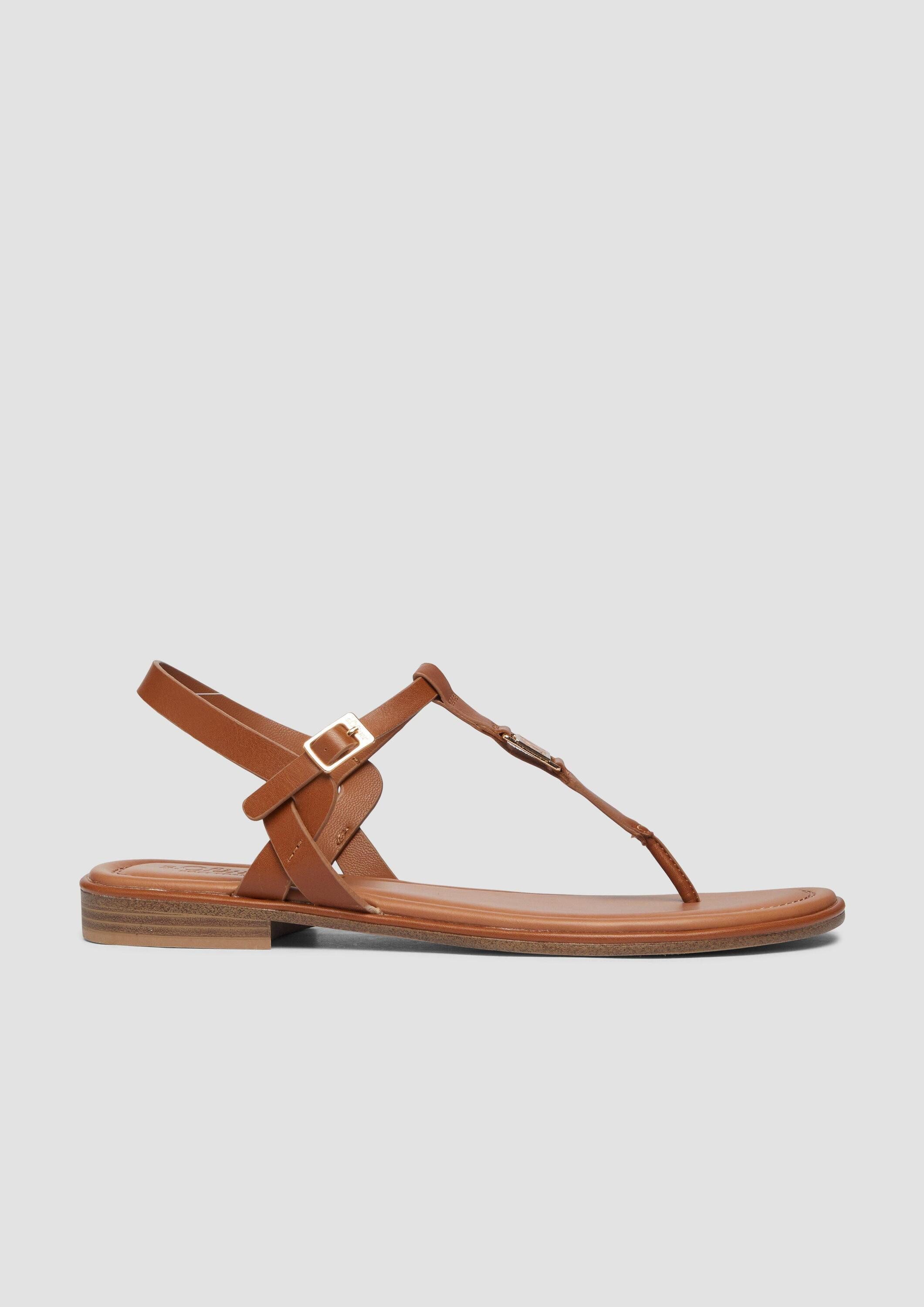 s.Oliver Sandalen Sandale Zehentrenner in Leder-Optik
