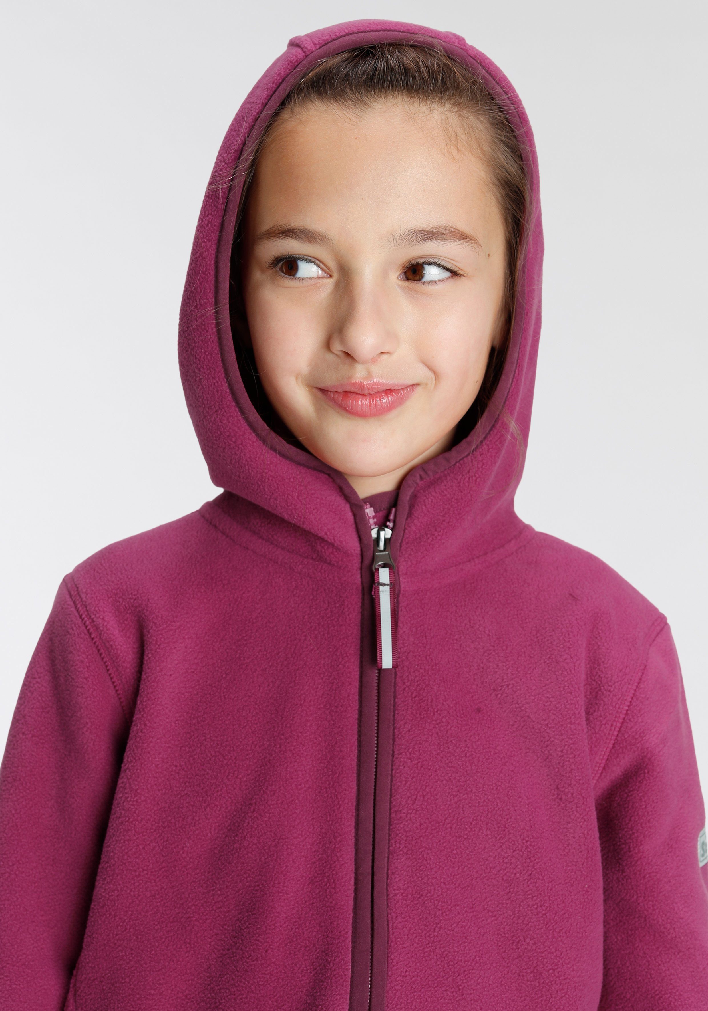 mit Ärmelbündchen Fleecejacke 2 fuchsia COZY Scout