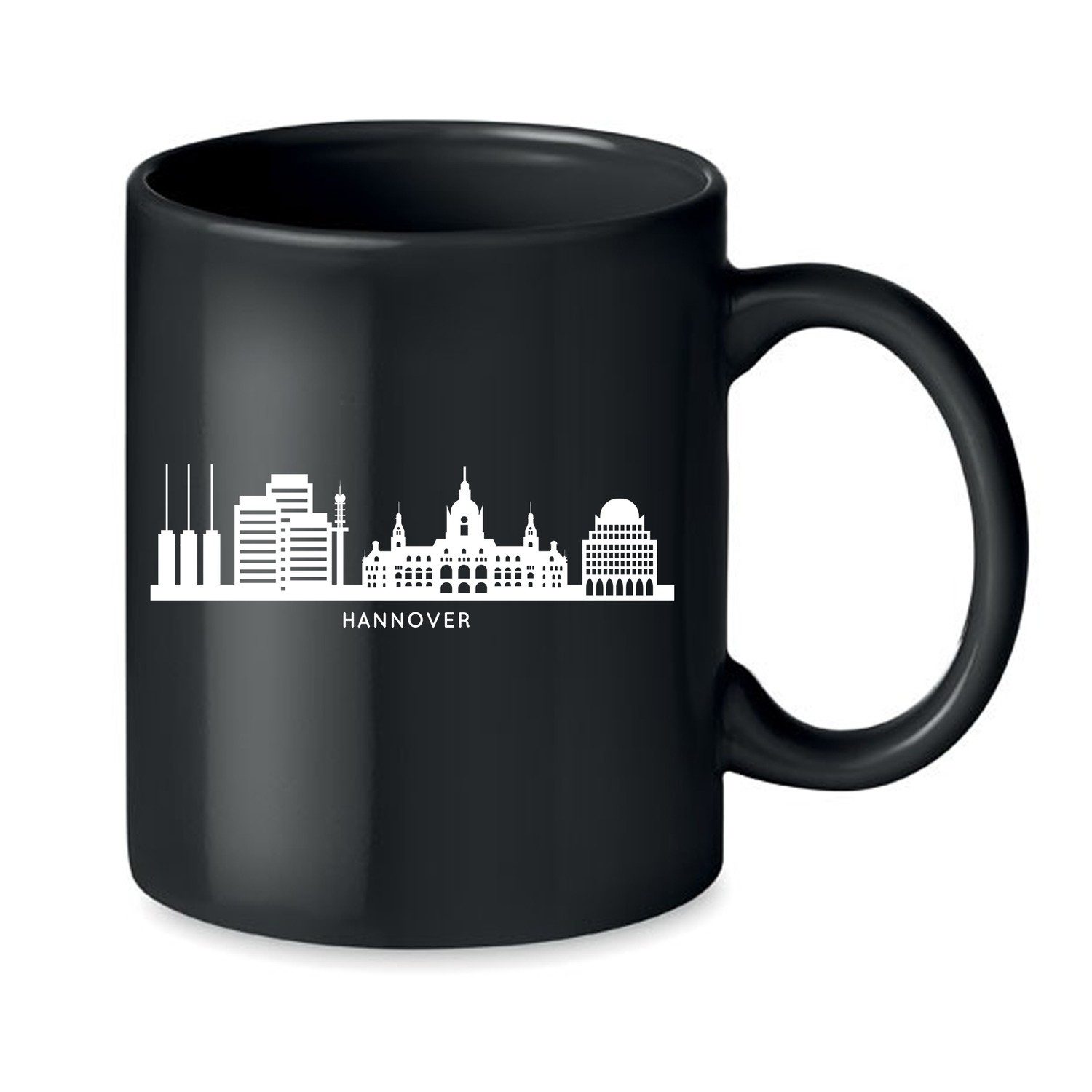 Blondie & Brownie Tasse Hannover Tasse Skyline Motiv Print Wahrzeichen Deutschland Architektur, 1-tlg., Keramik, Hannover Tasse Stadt Silhouette