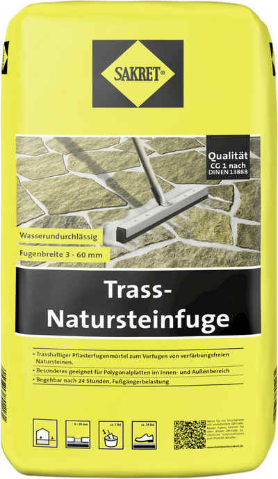 Sakret Fugenmörtel Sakret Trass-Natursteinfuge 6 - 30 mm grau 5 kg