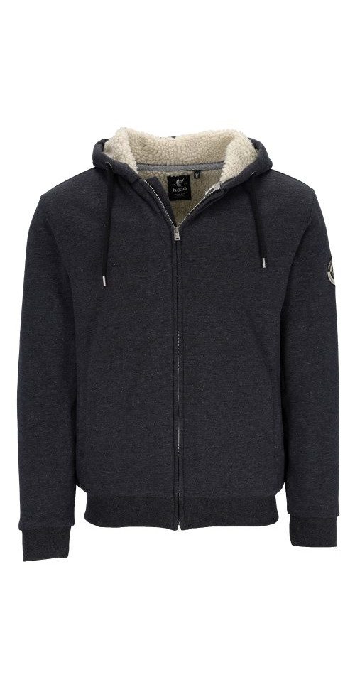Hajo Sweatjacke H KapuzenjackeSherpa-Fleece anthrazitmelange günstig online kaufen