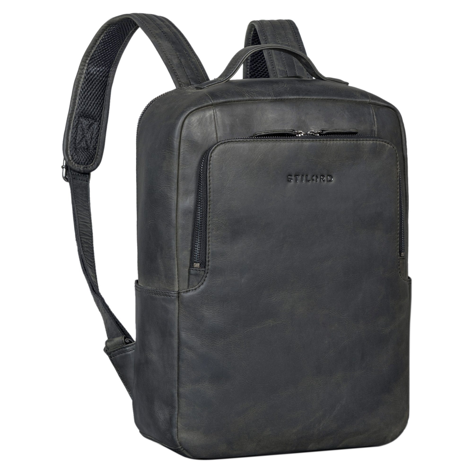 STILORD Notebook-Rucksack "Sören" Business Rucksack Leder mit Laptop-Fach 15 - 16 Zoll Leder