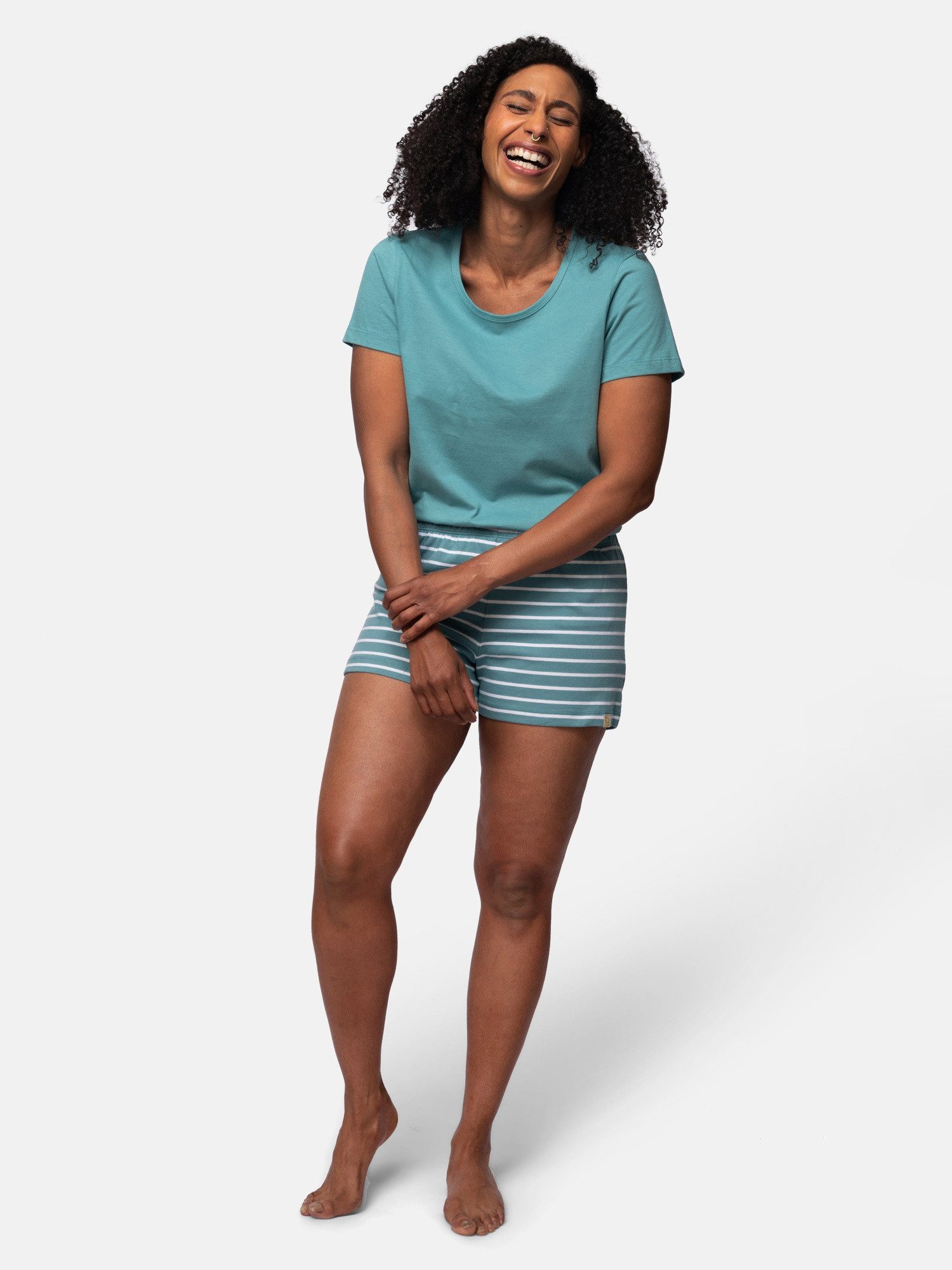 greenjama Pyjamashorts mit Streifen, Biobaumwolle günstig online kaufen