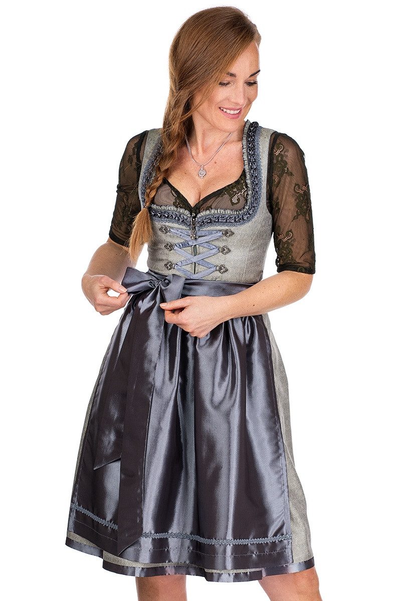 Dirndl Midi Dirndl 2tlg. - KATHI - gischt/platin