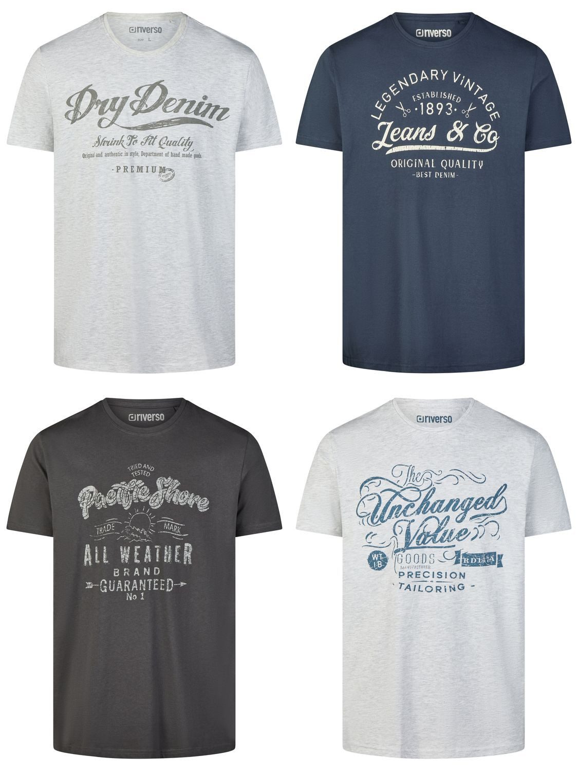 T-Shirt Herren Printshirt RIVLeon Regular Fit