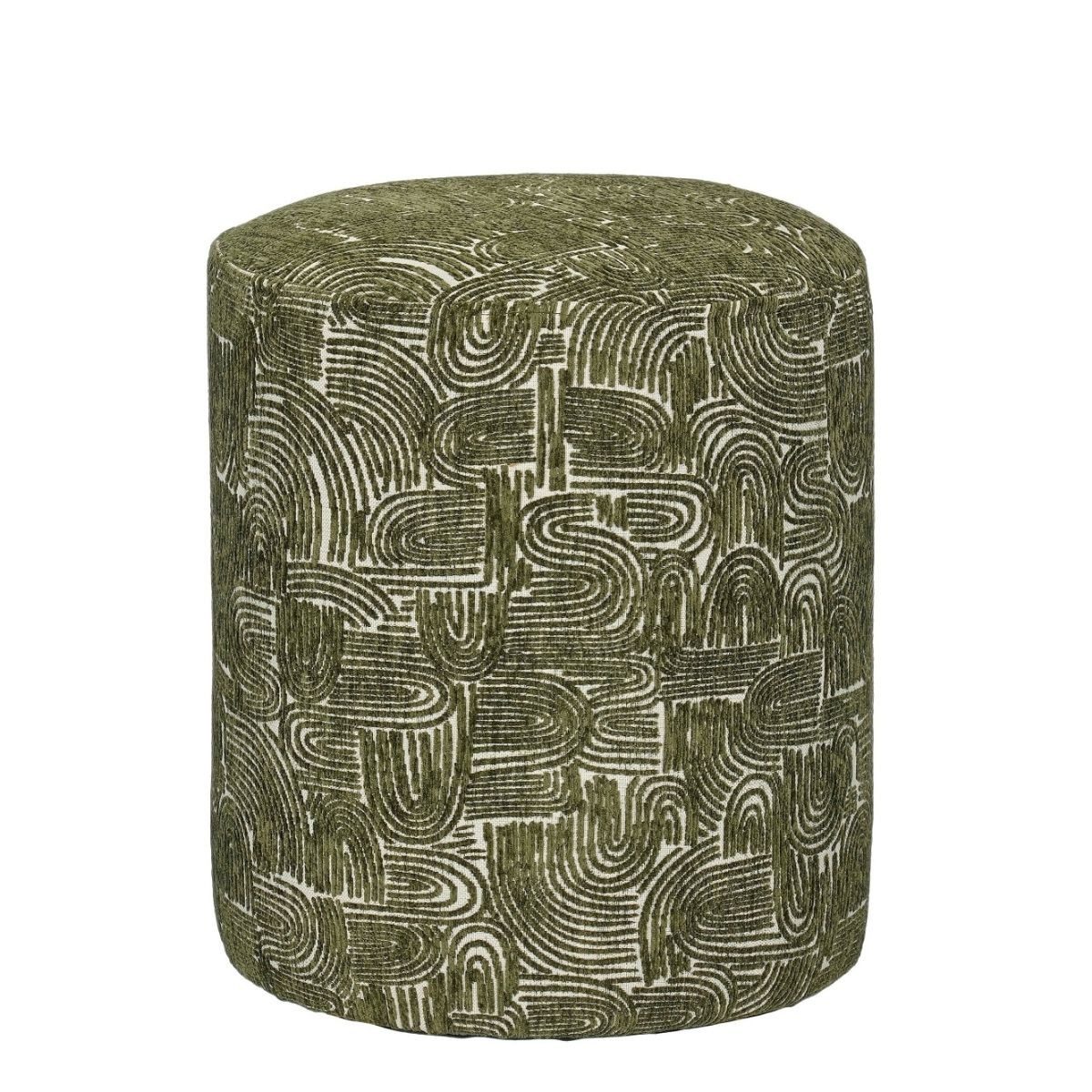 Mica Decorations Hocker Mica Decorations Groove Hocker Grün H38xD31cm