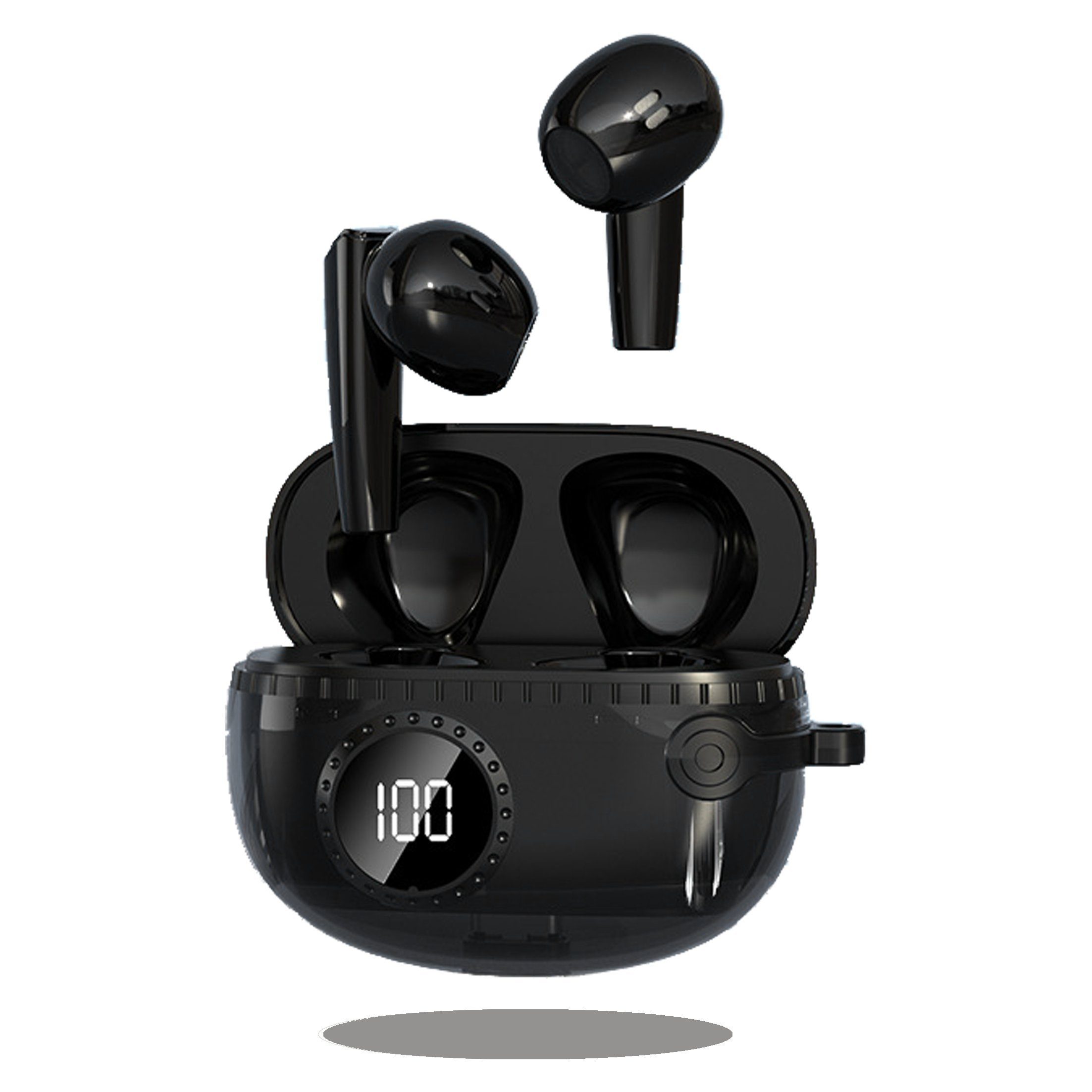 Diida Kopfhörer,In-Ear-Bluetooth-Kopfhörer mit Geräuschunterdrückung,Smart Funk-Kopfhörer Schwarz