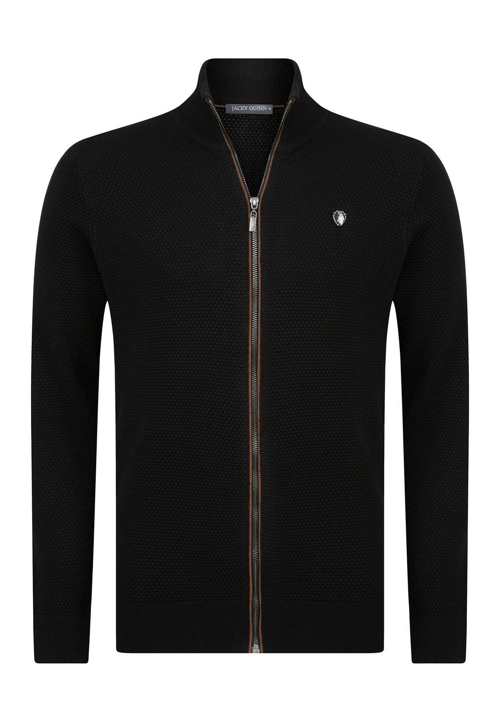 Jacey Quinn Cardigan Honeycomb Braid Zipper günstig online kaufen