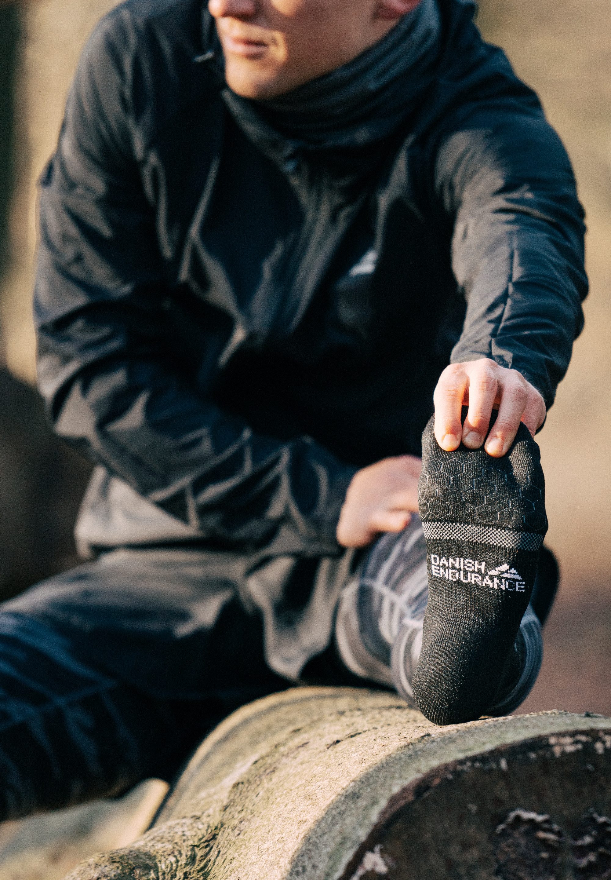 DANISH ENDURANCE Basicsocken Long Distance (5-Paar) rutschfeste Sportsocken, Ideal für Läufer, Anti-Blasen