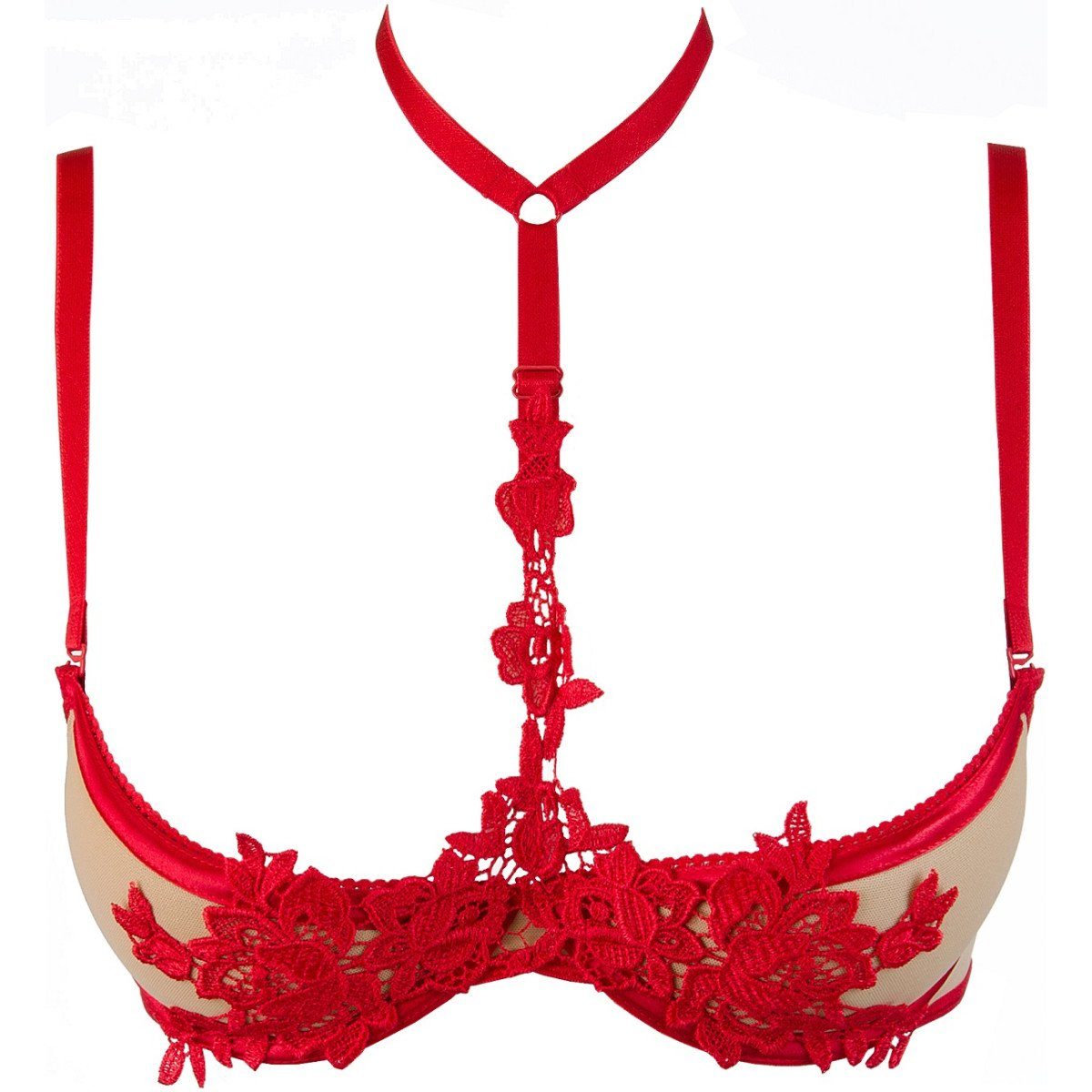 Axami Bustier V-9651 bra cups with - (L/XL,S/M,XSS) open red
