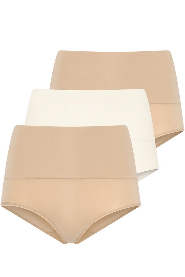 Jockey Slip Tummy Smoothing (3er Pack) mit Shapingeffekt, No-Roll-Bund, elastisch