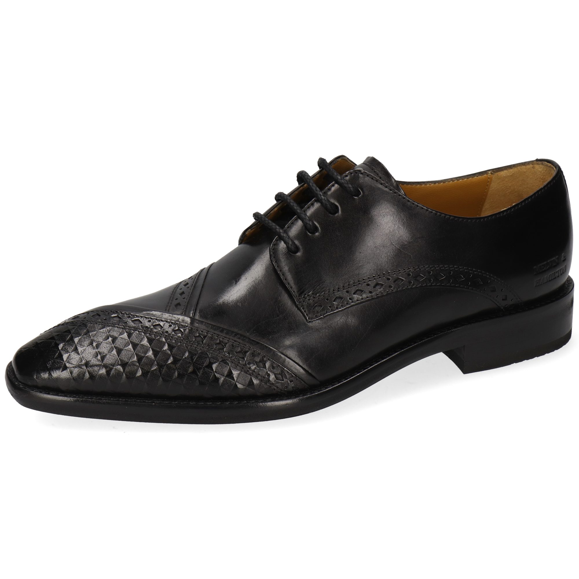 Melvin & Hamilton Elvis 94 Leder-Derby Schuhe für Herren Schnürschuh Flache Absätze, Echtes Leder, Vegetabile Gerbung