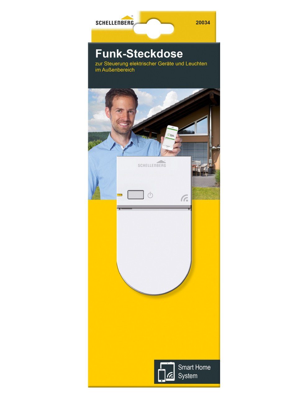 SCHELLENBERG Schellenberg Funk-Steckdose außen weiß Smart-Home Starter-Set