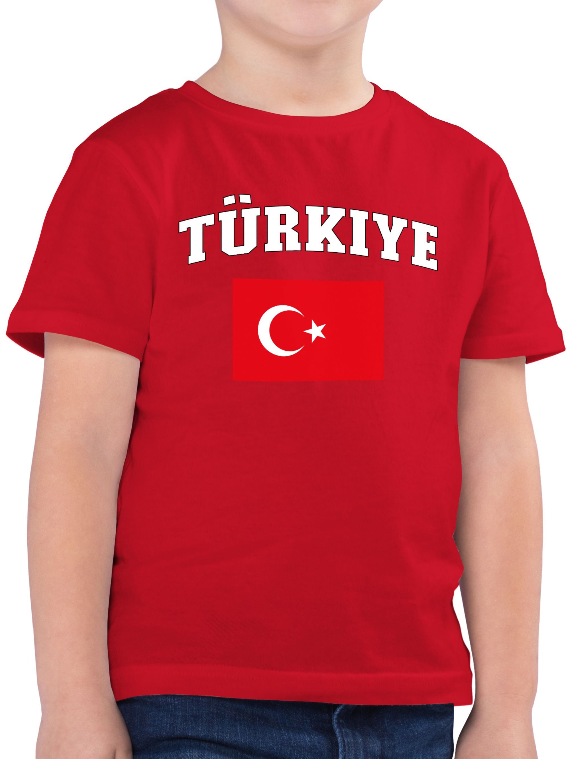 T-Shirt Türkiye Schriftzug mit Flagge, Türkei, Turkey, Türkisch